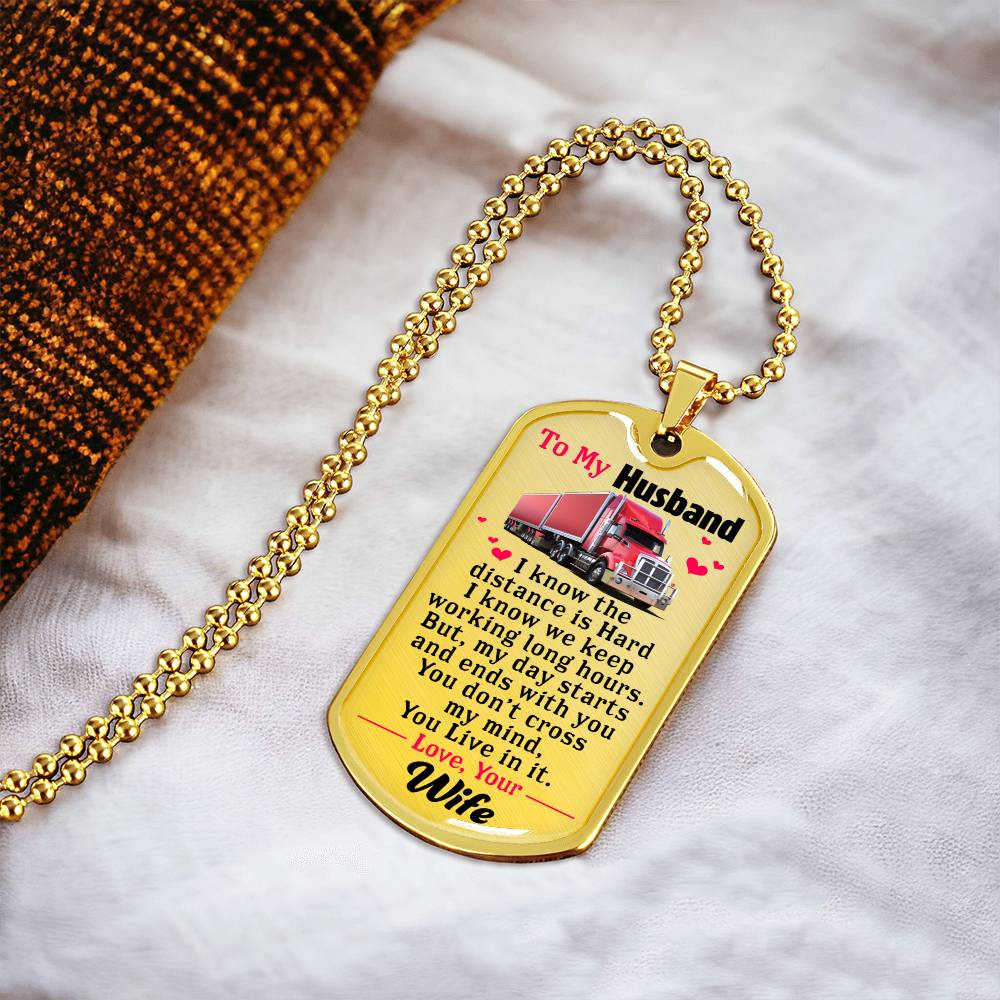 Gift For Hubby - Premium Dog Tag - Army Tag Necklace, Dog Tag Necklace
