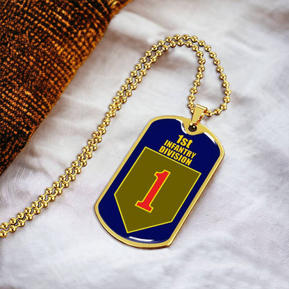 Awesome Dog Tag For 1St Infantry Division - Army Tag Necklace, Dog Tag Necklace