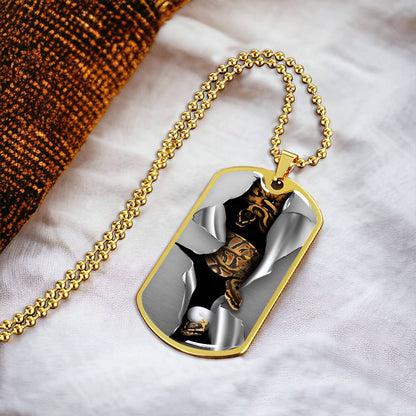 Ball Python - Army Tag Necklace, Dog Tag Necklace