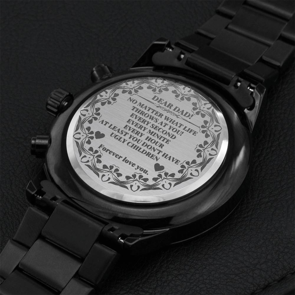 Always Remember Dad Gift Engraving Chronograph Watch