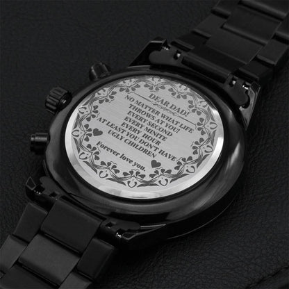 Always Remember Dad Gift Engraving Chronograph Watch