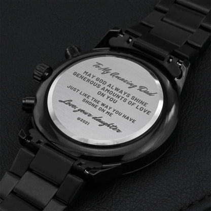 Dad Watch Gift1 Engraving Chronograph Watch