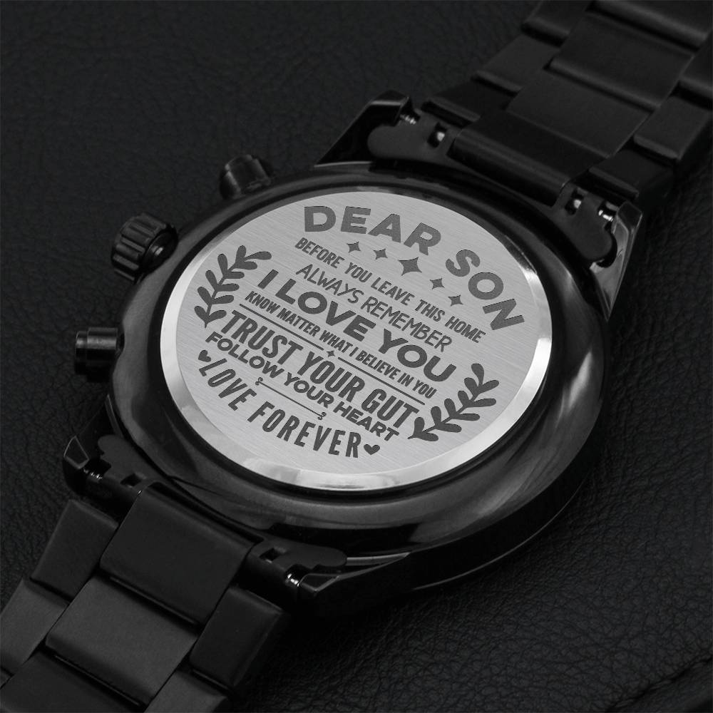Dear Son Love Forever Engraving Chronograph Watch