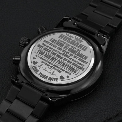 You Are My Everything Engraving Chronograph Watch