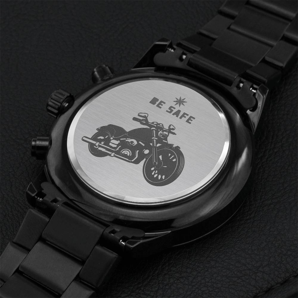 Be Safe Engraving Chronograph Watch