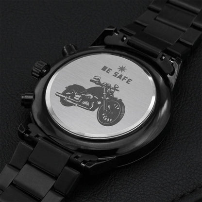 Be Safe Engraving Chronograph Watch