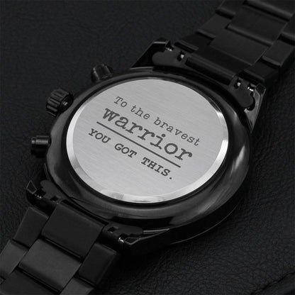 To The Bravest Warrior Watch Engraving Chronograph Watch