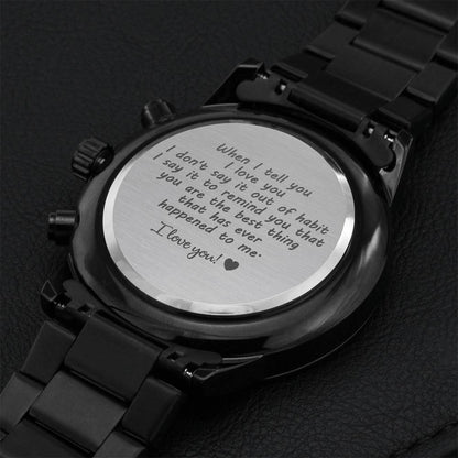 Boyfriend Gift Engraving Chronograph Watch