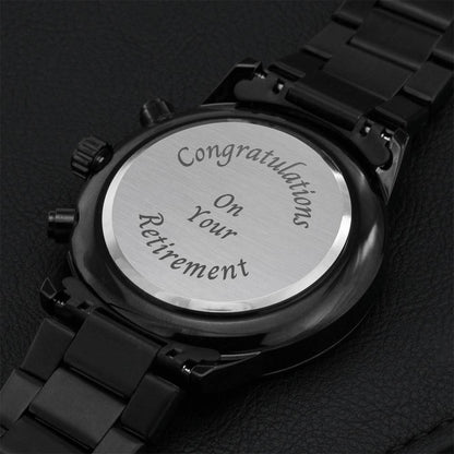 Congratulations On Your Retirement Watch Engraving Chronograph Watch