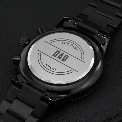 Best Dad Ever Chronograph Watch Engraving Chronograph Watch