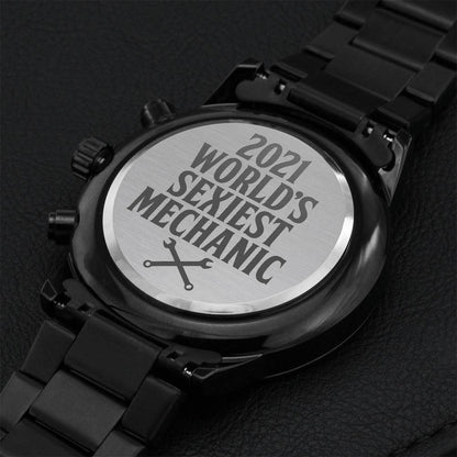 2021 World's Sexiest Mechanic Engraving Chronograph Watch