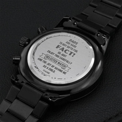 Dads Are Hard To Buy Gifts Watch Engraving Chronograph Watch