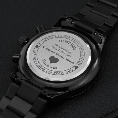 Custom Engraved Watch For Dad Watch Gift For Dad Meaningful Gift For Father On Father's Day Gift For Him For Husband. Engraving Chronograph Watch