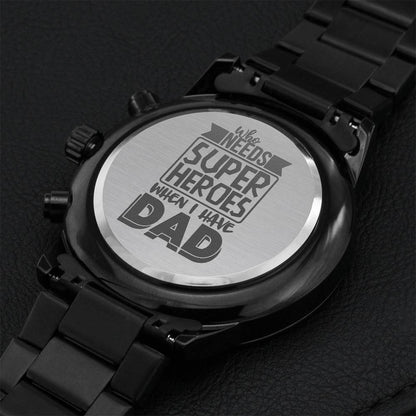 Engraved Watch Gift For Dad Father’s Day Gift For Daddy Birthday Gift For Dad Engraved Watch For Him Father Gift From Daughter And Son 1 Engraving Chronograph Watch