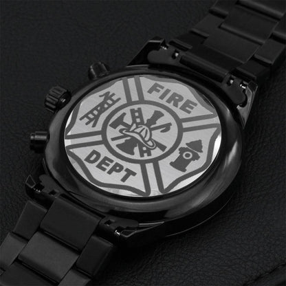 Fire Department Watch Engraving Chronograph Watch