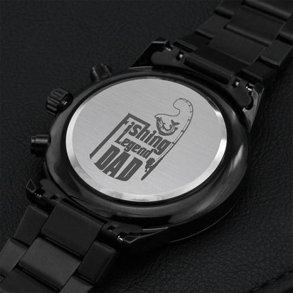 Fishing Legend Dad Waterproof Premium Watch Engraving Chronograph Watch