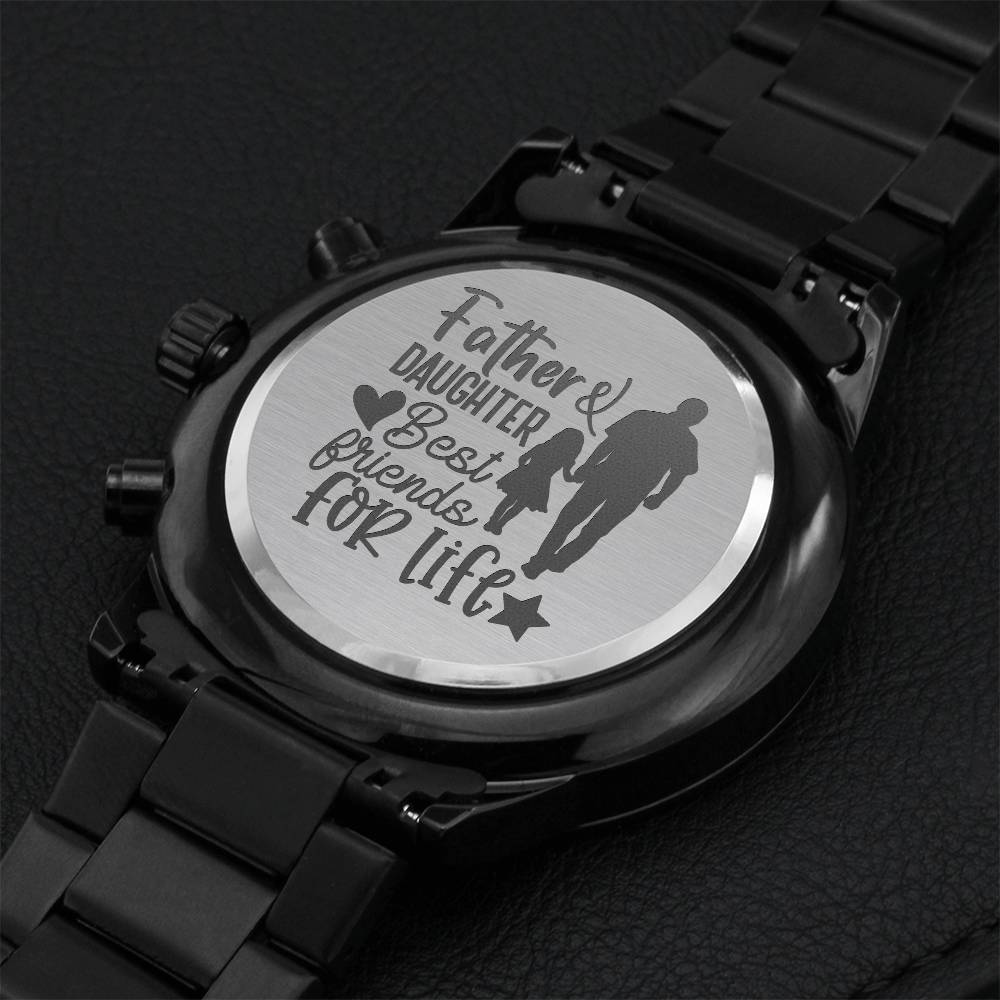 Fathers Day Gift For Dad Engraving Chronograph Watch