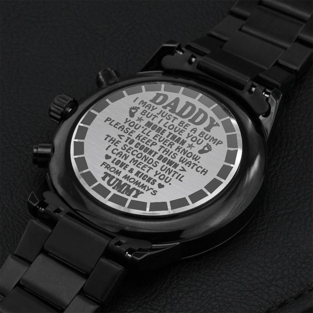 Daddy Please Keep This Watch Engraving Chronograph Watch