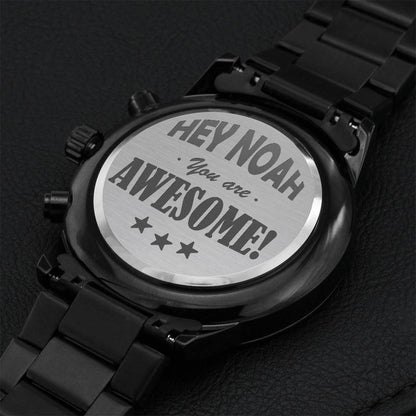 Customize Gift For Dad Engraving Chronograph Watch