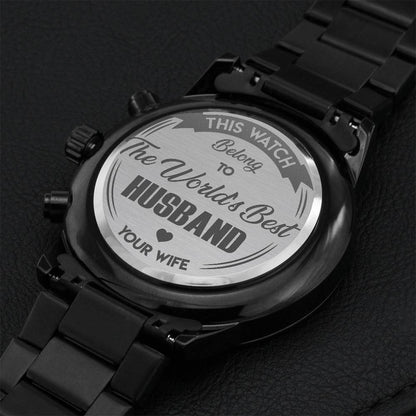 Customize Watch For Him Surprise Gift For Husband Best Gift For Husband Birthday Husband Who Has Everything Sentimental Husband Gift 2 Engraving Chronograph Watch