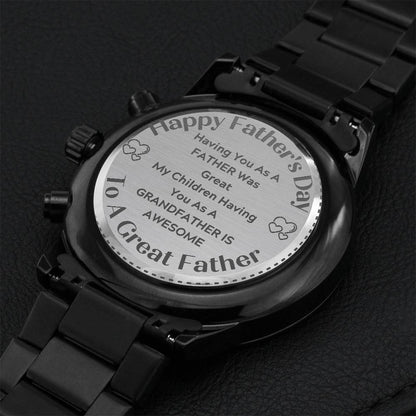 Awesome Grandfather - Father's Day Watch Engraving Chronograph Watch