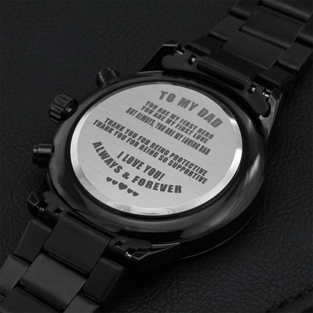 You Are My First Hero Watch3 Engraving Chronograph Watch