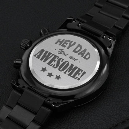 Awesome Dad Gift Engraving Chronograph Watch