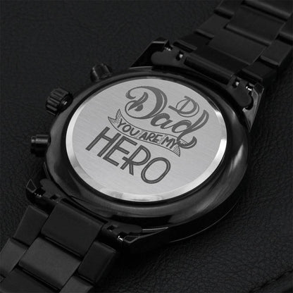 Dad You Are My Hero 2 Engraving Chronograph Watch