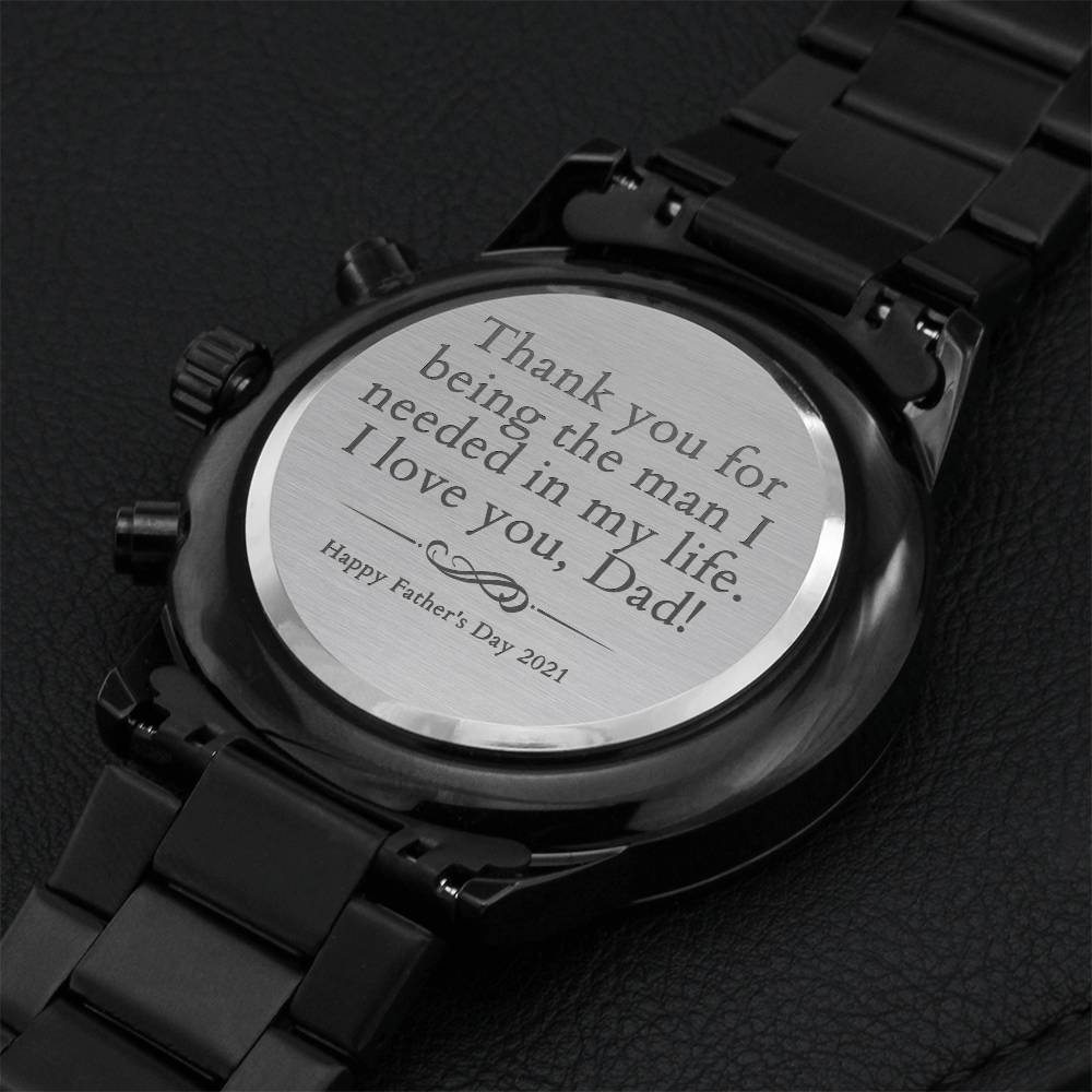 Engraved Father's Day Watch 2021 Engraving Chronograph Watch