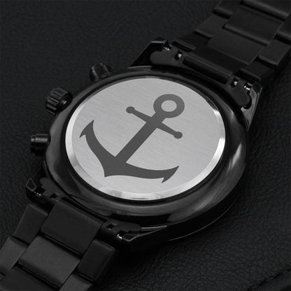 Anchor Chronograph Watch Engraving Chronograph Watch