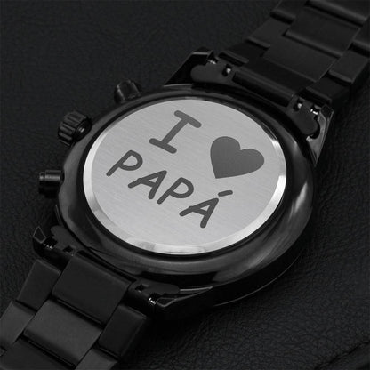 Gift For Dad - Father's Day - Watch For Dad Stepdad Bonus Dad Engraving Chronograph Watch