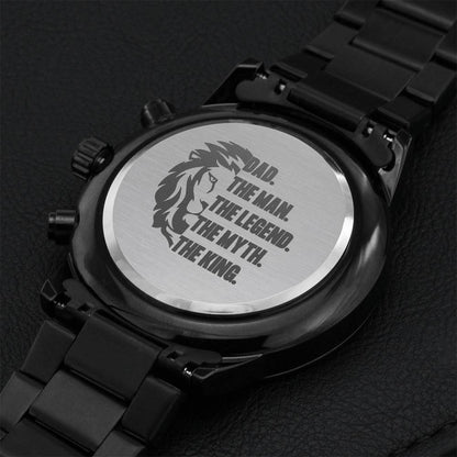 Father's Day Watch - The King 2991913 Engraving Chronograph Watch