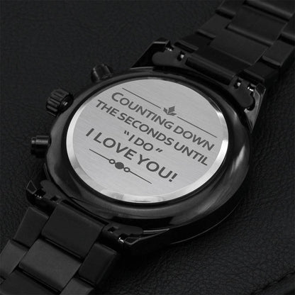 Best Dad Ever 5 Engraving Chronograph Watch