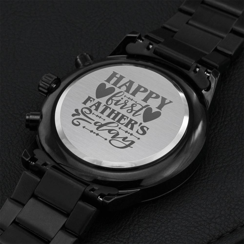 First Father's Day Engraved Chronograph Watch Engraving Chronograph Watch