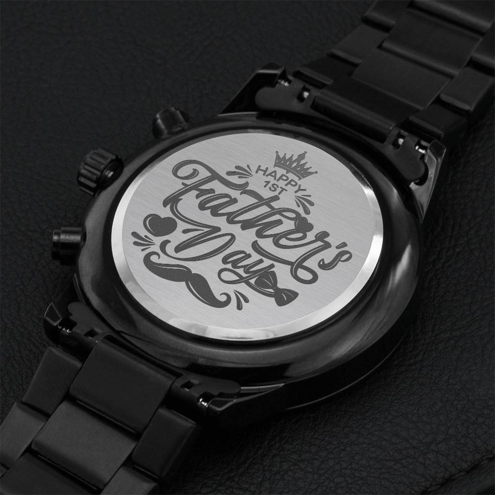 1st Father's Day Engraved Chronograph Watch Engraving Chronograph Watch