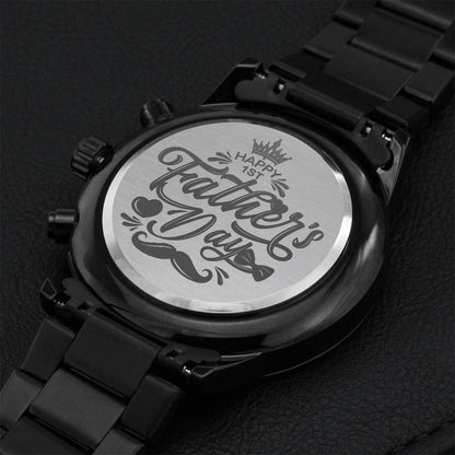 1st Father's Day Engraved Chronograph Watch Engraving Chronograph Watch