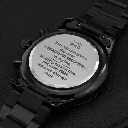 Dad Most Beautiful Chapter - Chronograph Watch Engraving Chronograph Watch