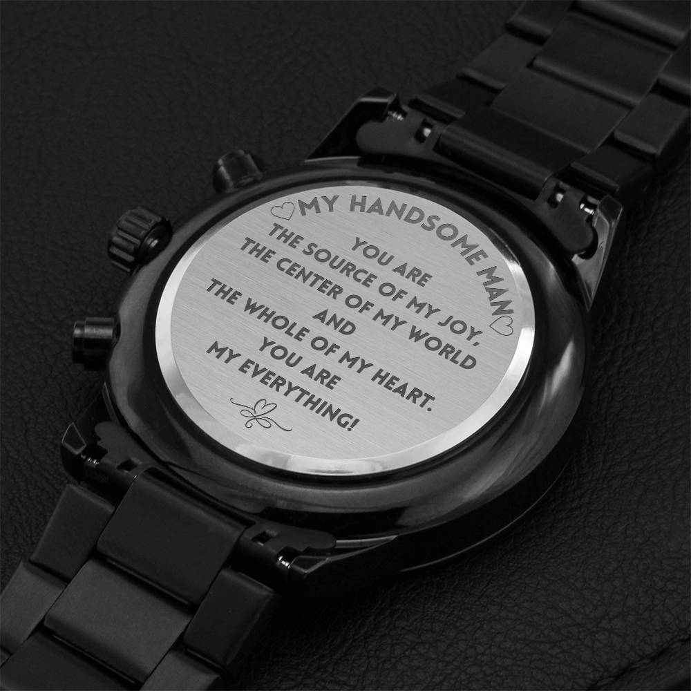 Engraved Watch For Husbandboyfriend - My Everything Engraving Chronograph Watch