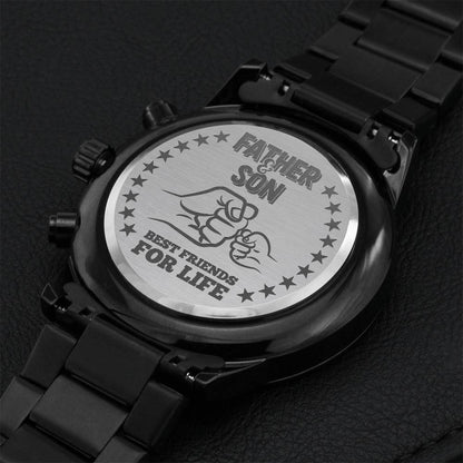 Fathers Day Gift From Son Son To Father Gift Father & Son Gift Watch For Dad Dad Birthday Gift Son To Dad Gift Best Gift For Dad Engraving Chronograph Watch