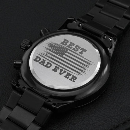 Best Dad Engraving Chronograph Watch