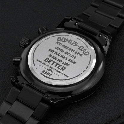 Bonus Dad Better - Watch Engraving Chronograph Watch