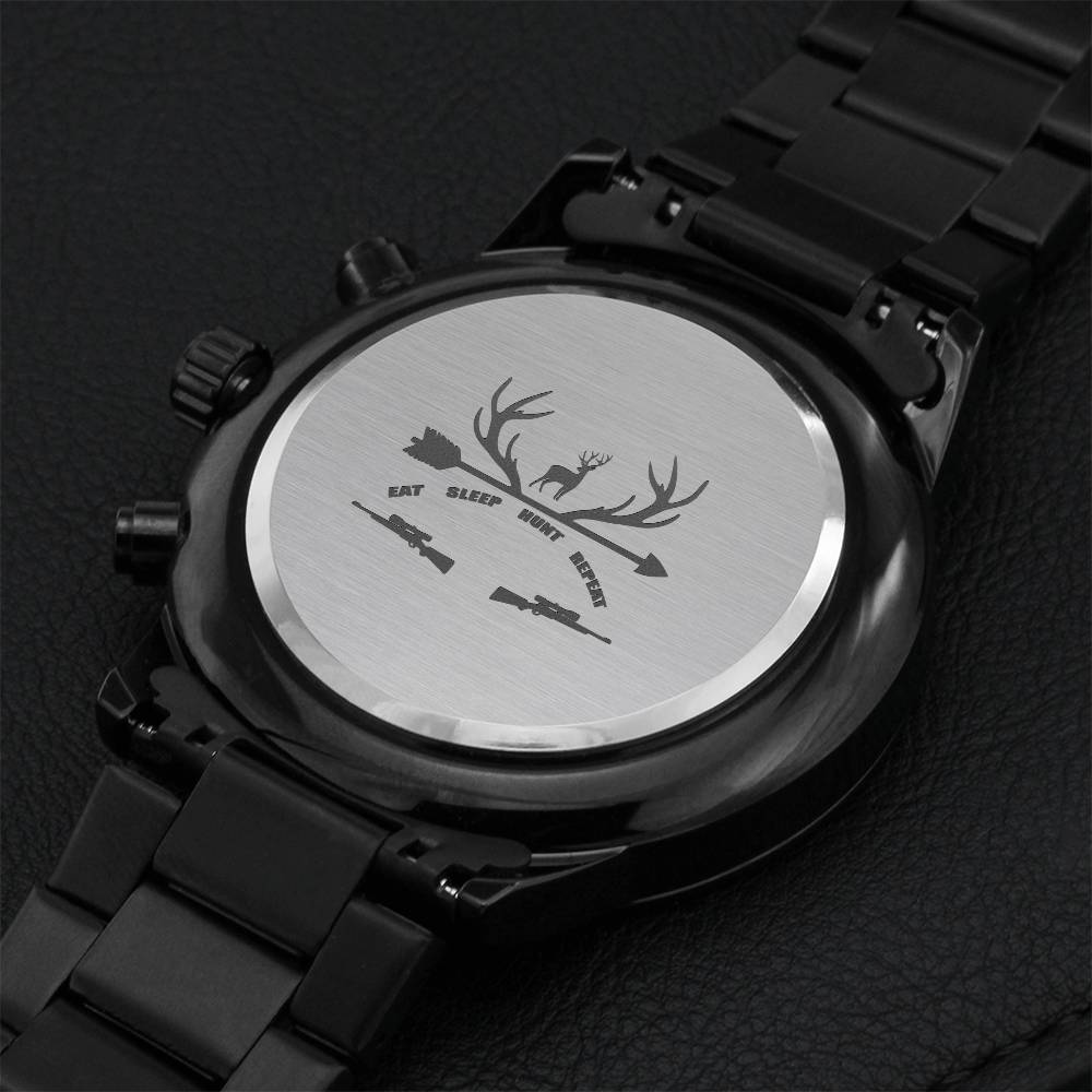 Engraved Watch For Beloved Ones Precious Gift For Hunter Engraving Chronograph Watch