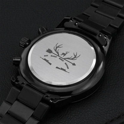 Engraved Watch For Beloved Ones Precious Gift For Hunter Engraving Chronograph Watch