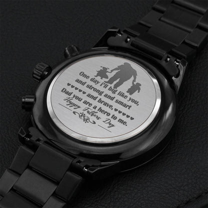 Engraved Love To Father Engraving Chronograph Watch
