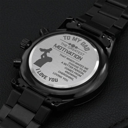 Dad My Motivation-engraved Chronograph Watch Engraving Chronograph Watch