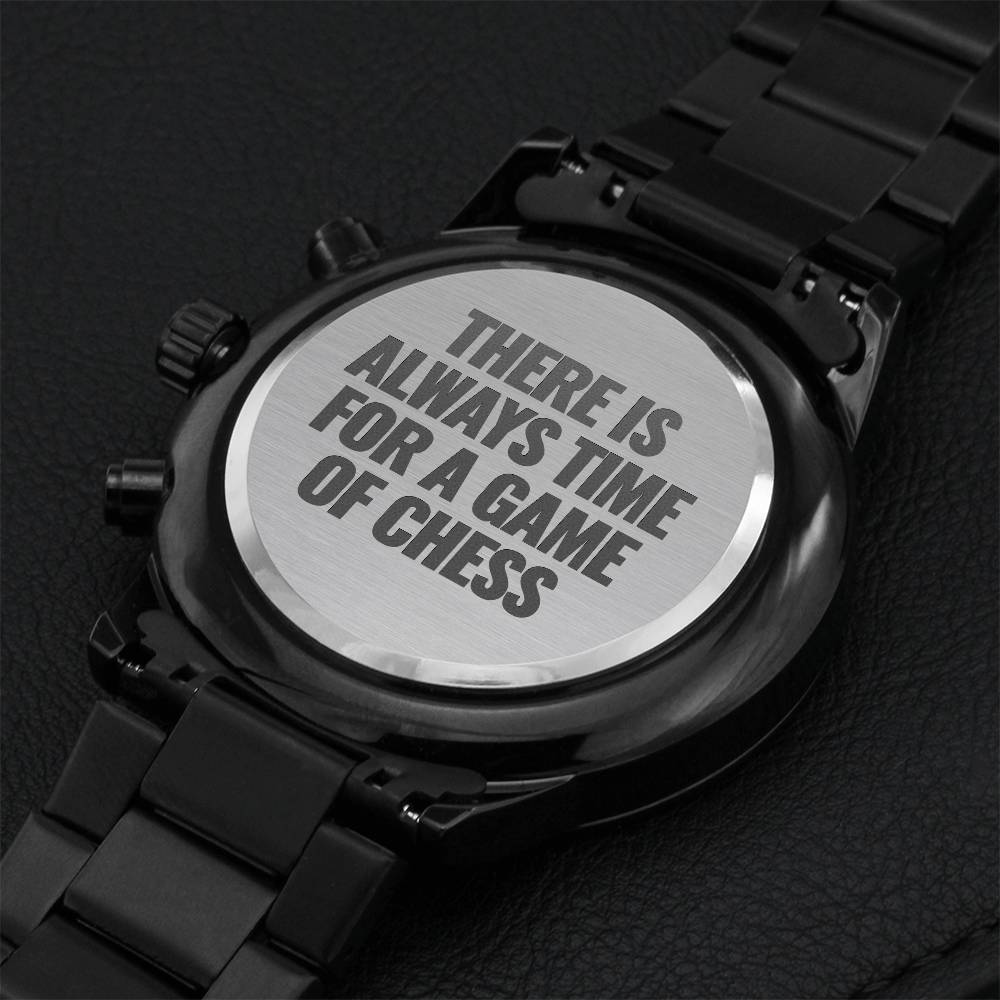 Chess Watch Engraving Chronograph Watch