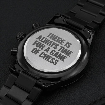 Chess Watch Engraving Chronograph Watch