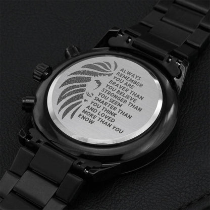 Believe In Yourself Chronograph Watch Engraving Chronograph Watch