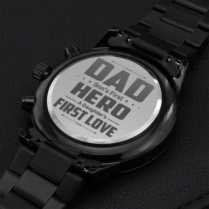 Dad You Are My Hero Engraving Chronograph Watch