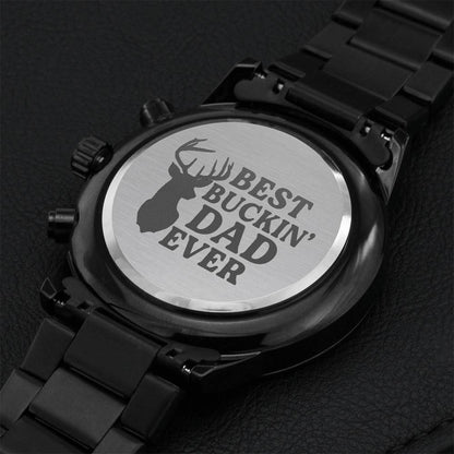 Buckin' Dad Engraving Chronograph Watch